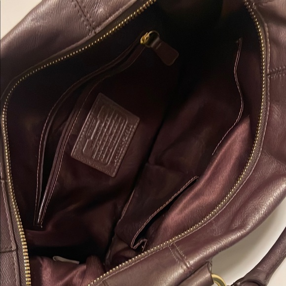 Coach Brown Leather Satchel with Gold Hardware - Picture 3 of 7